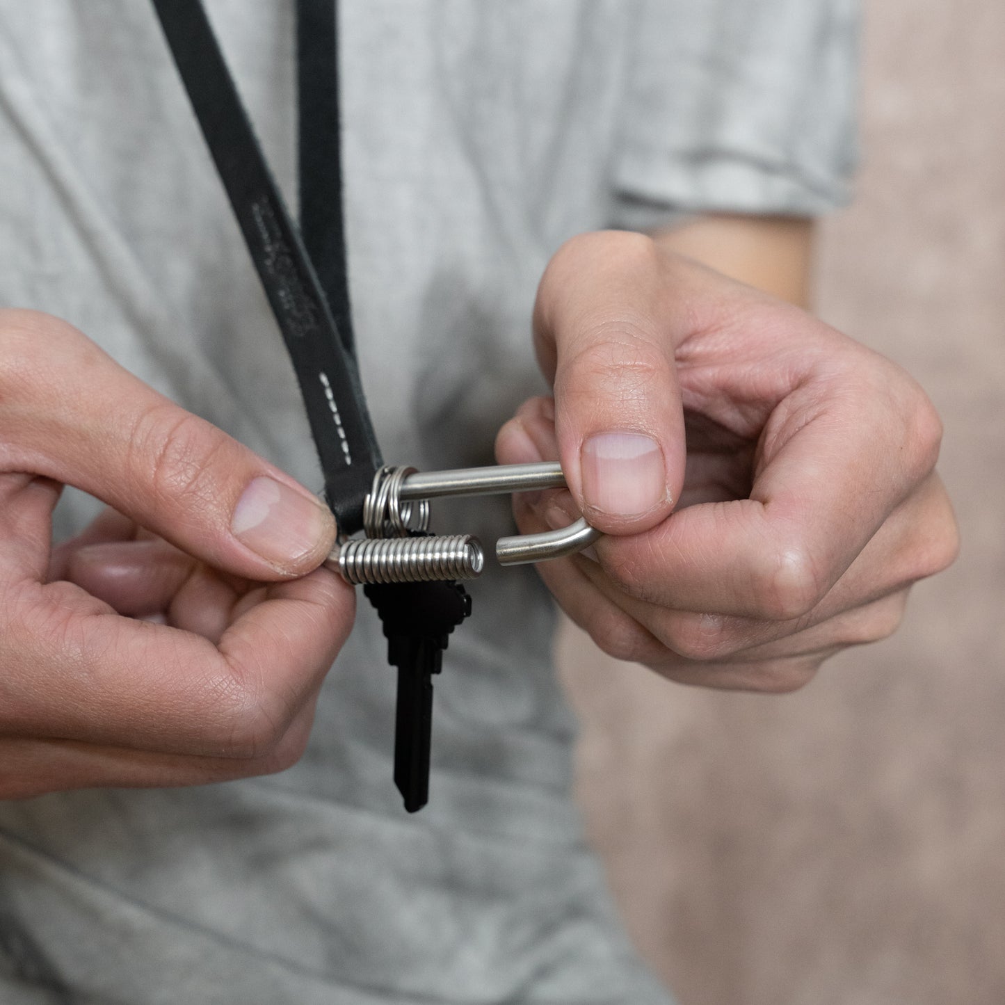 Lazo Keychain Lanyard (Reverse Culatta Black)