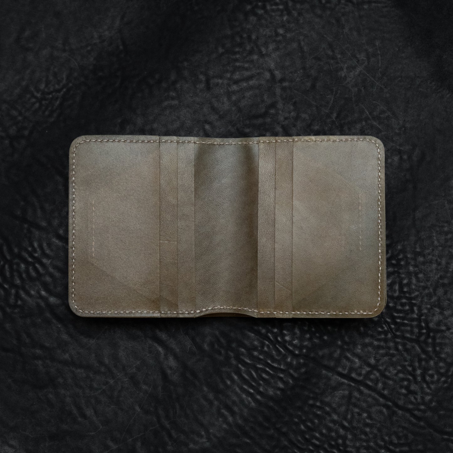 Double Bifold Wallet (Translucent Horsehide)
