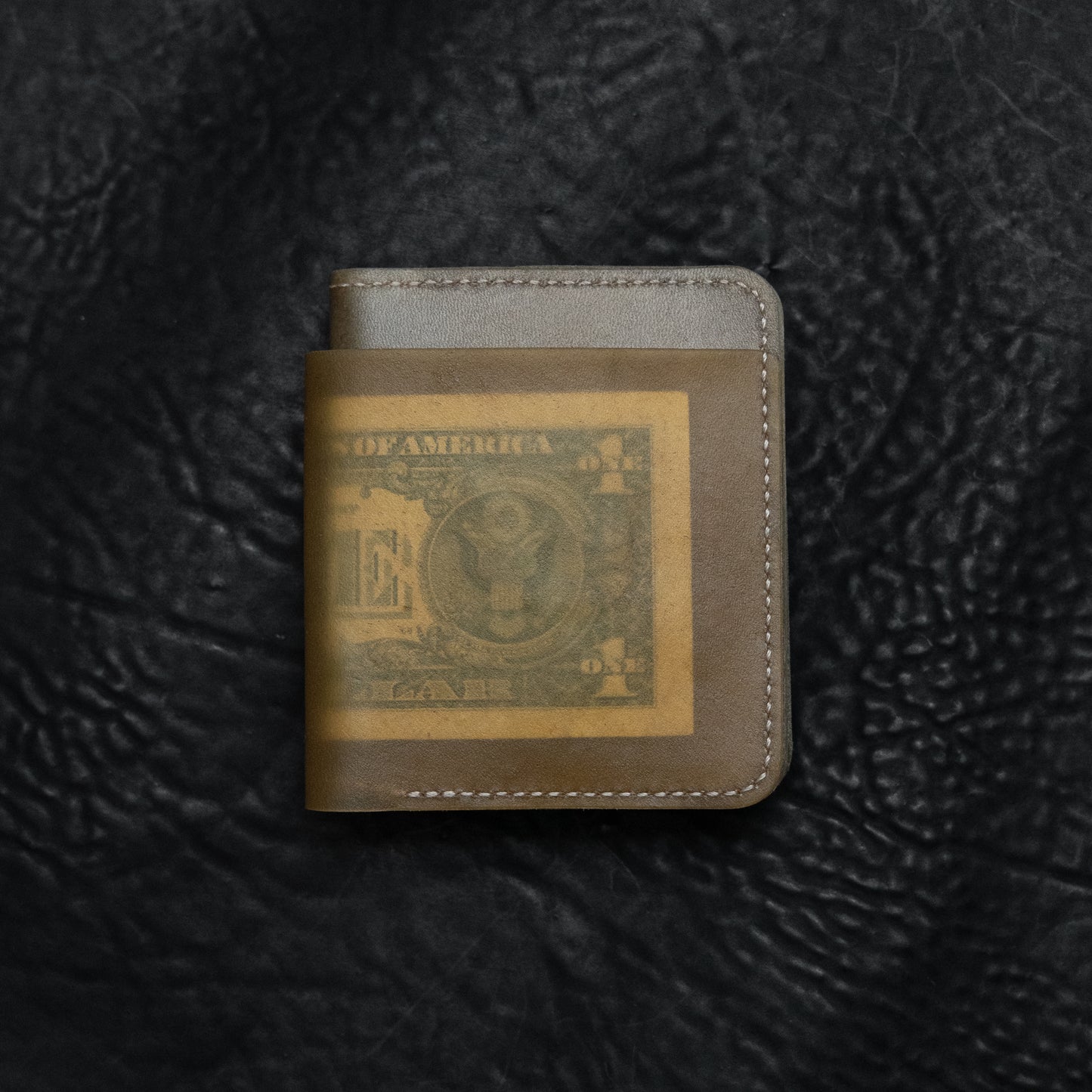 Double Bifold Wallet (Translucent Horsehide)