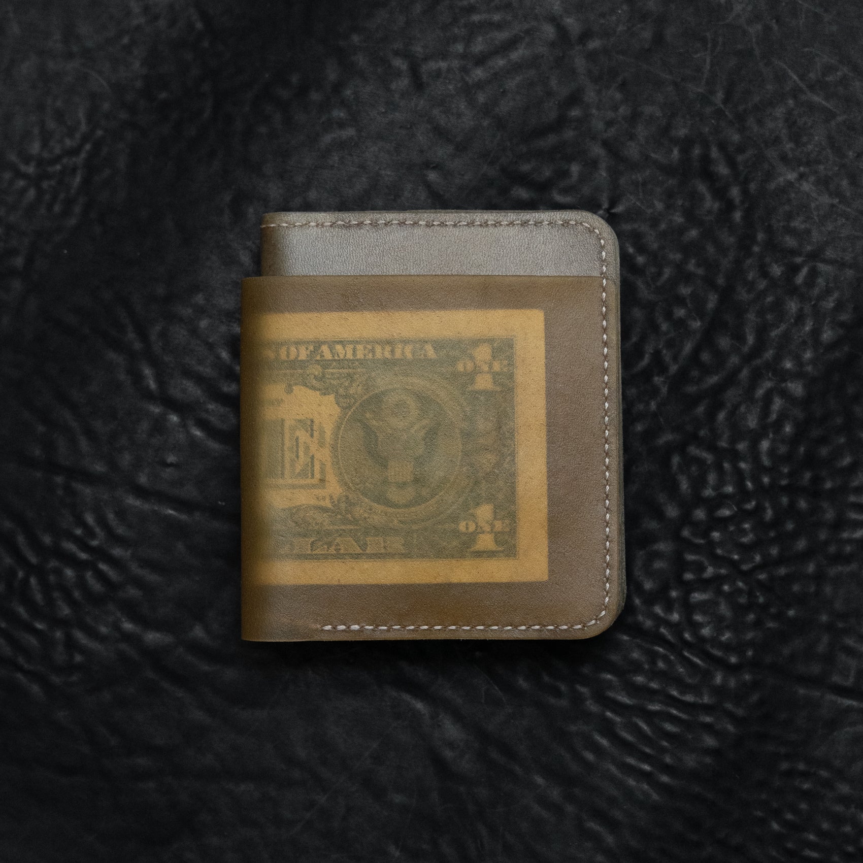 Double Bifold Wallet (Translucent Horsehide)