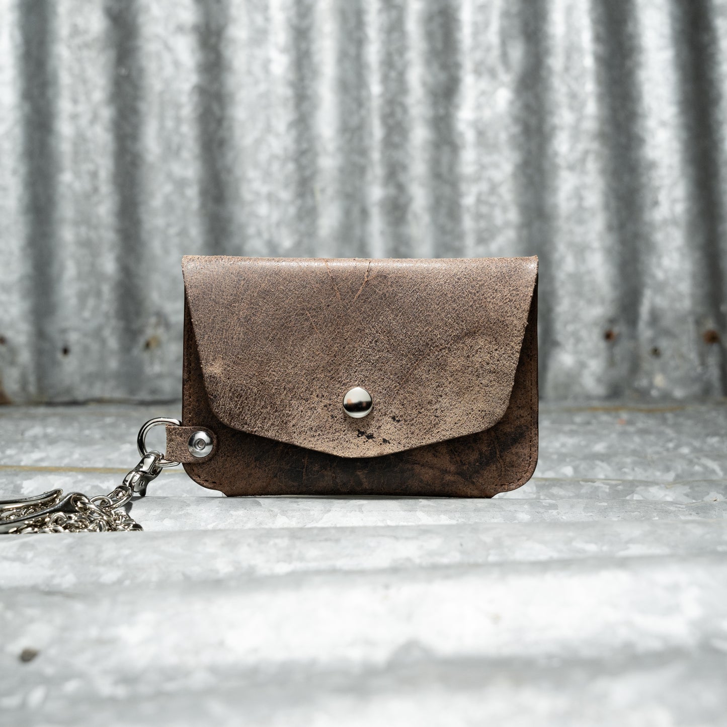 BIKER CHAIN WALLET (MARMO BROWN)