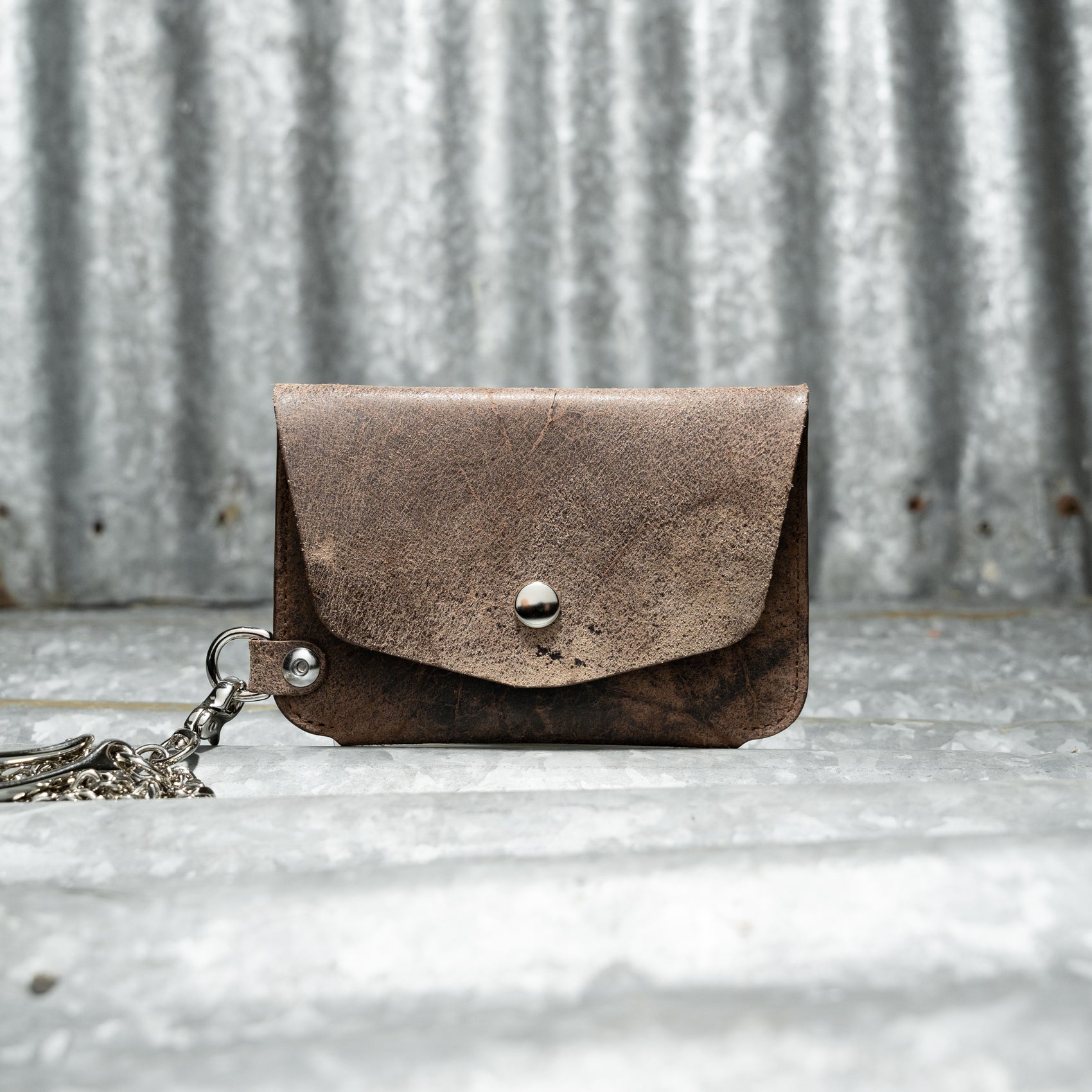 BIKER CHAIN WALLET (MARMO BROWN)