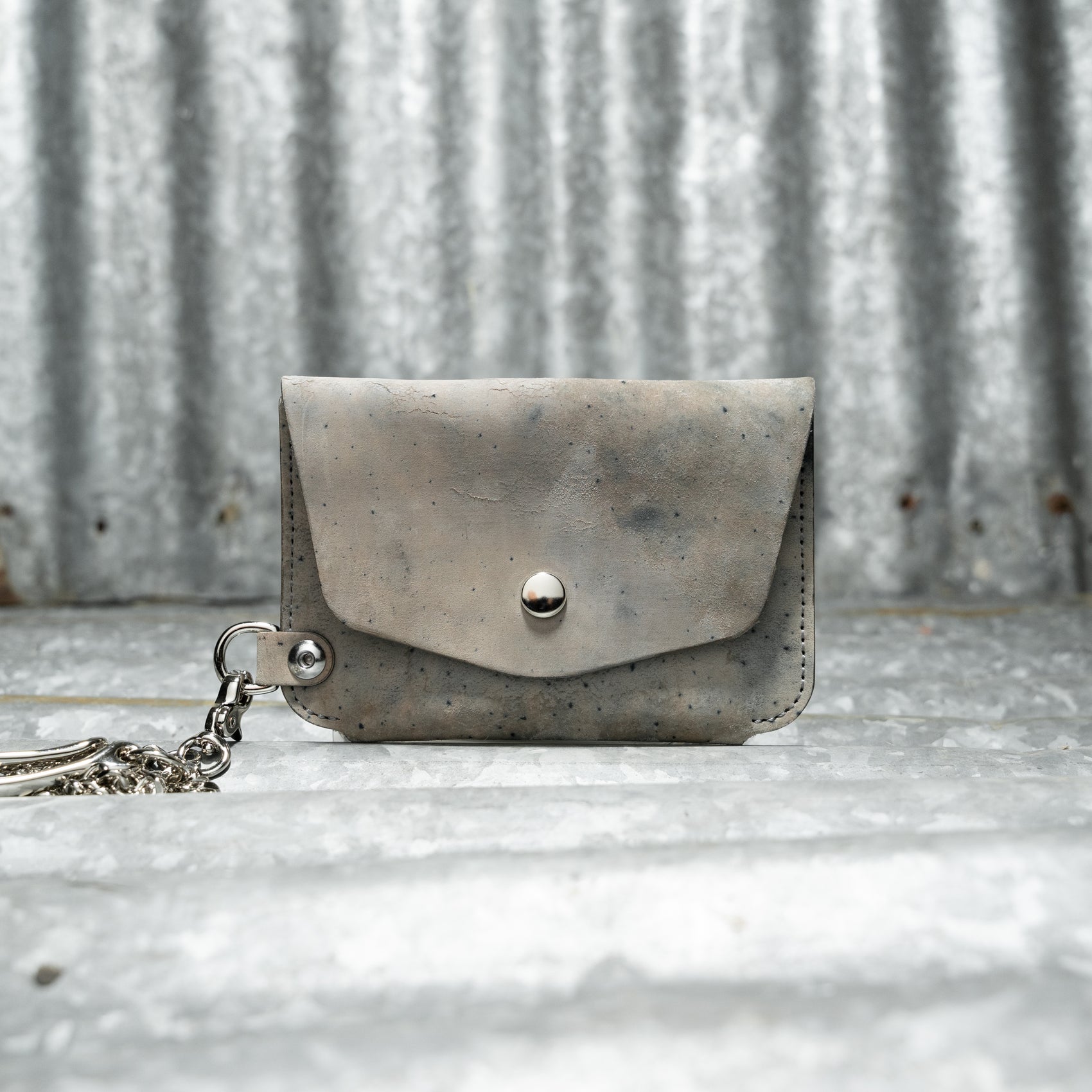 BIKER CHAIN WALLET (MARMO GREIGE)