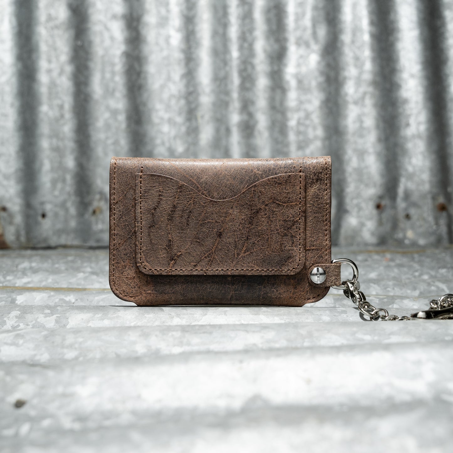 BIKER CHAIN WALLET (MARMO BROWN)