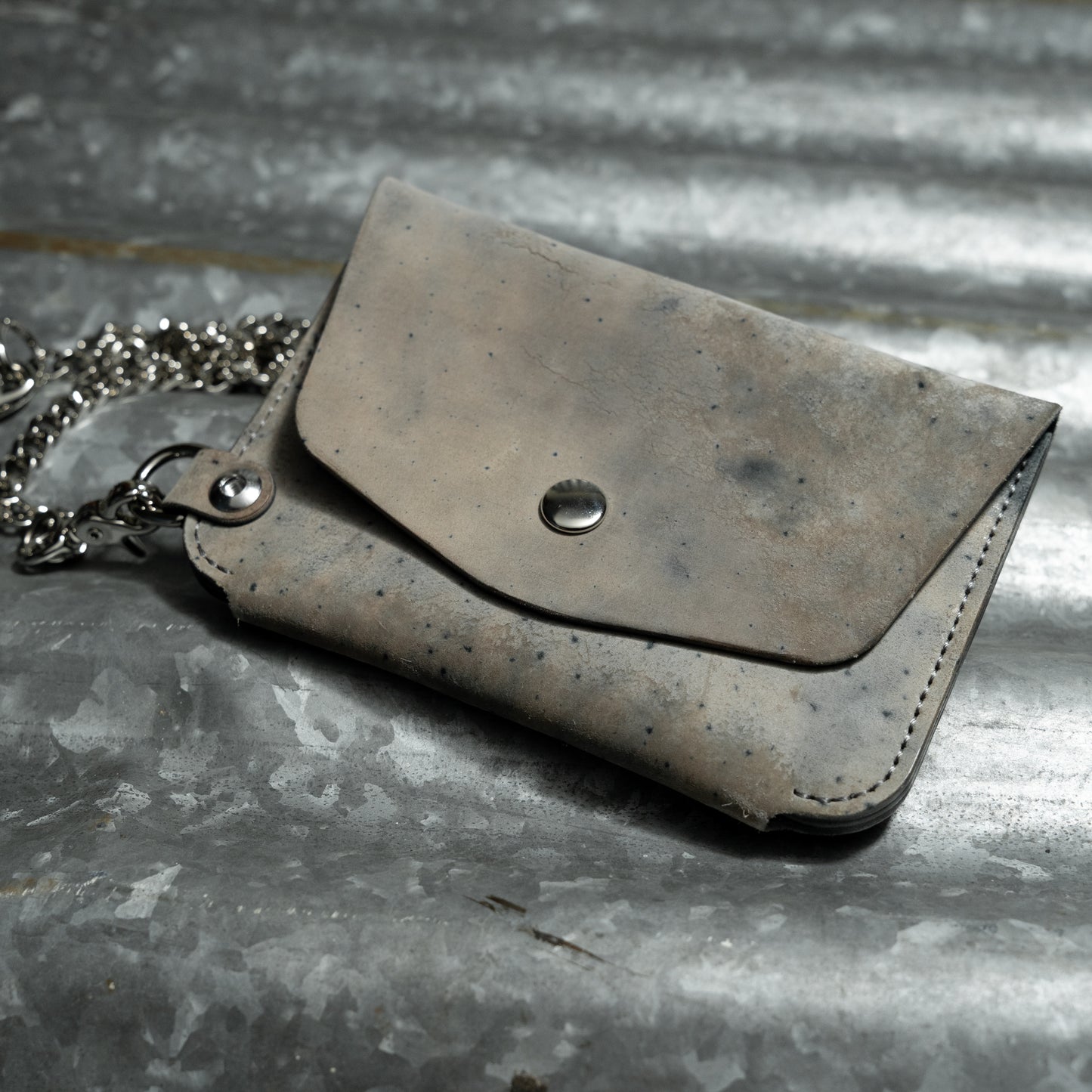 BIKER CHAIN WALLET (MARMO GREIGE)