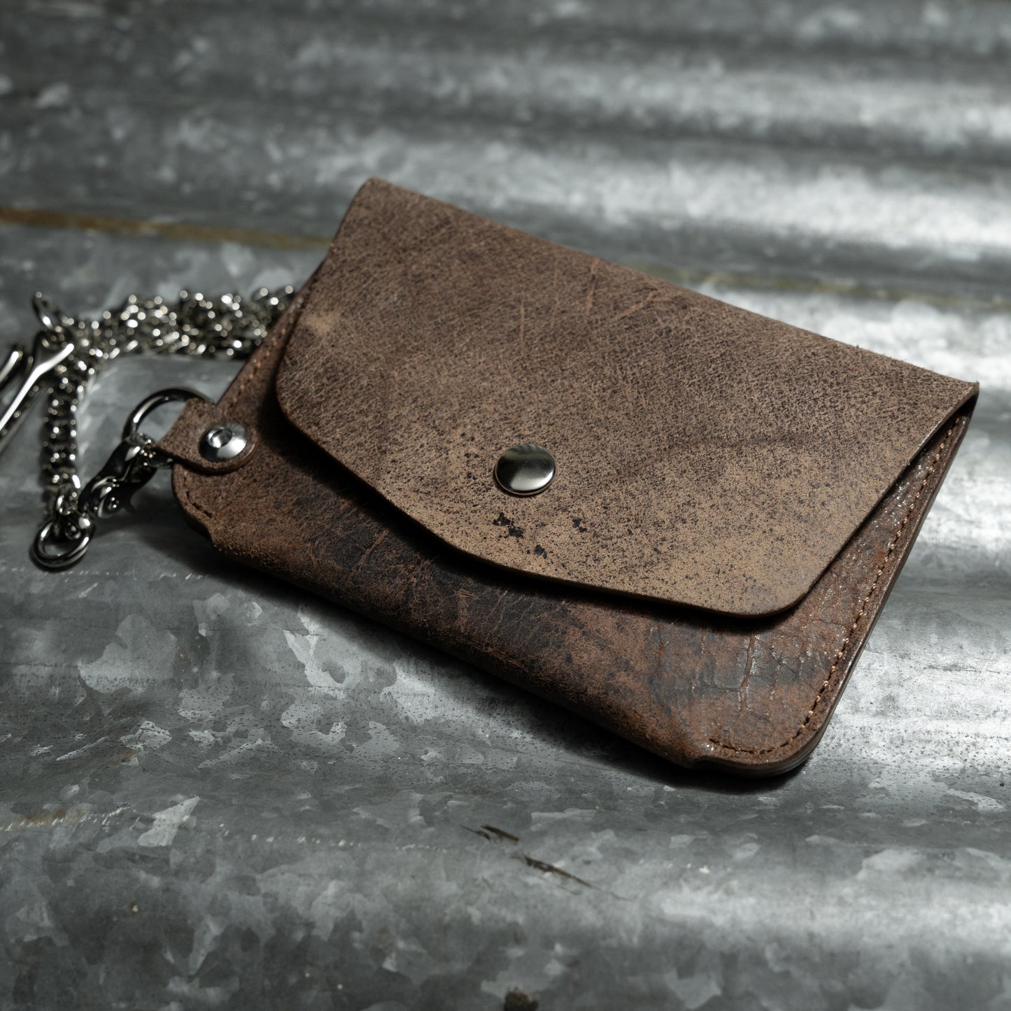 BIKER CHAIN WALLET (MARMO BROWN)