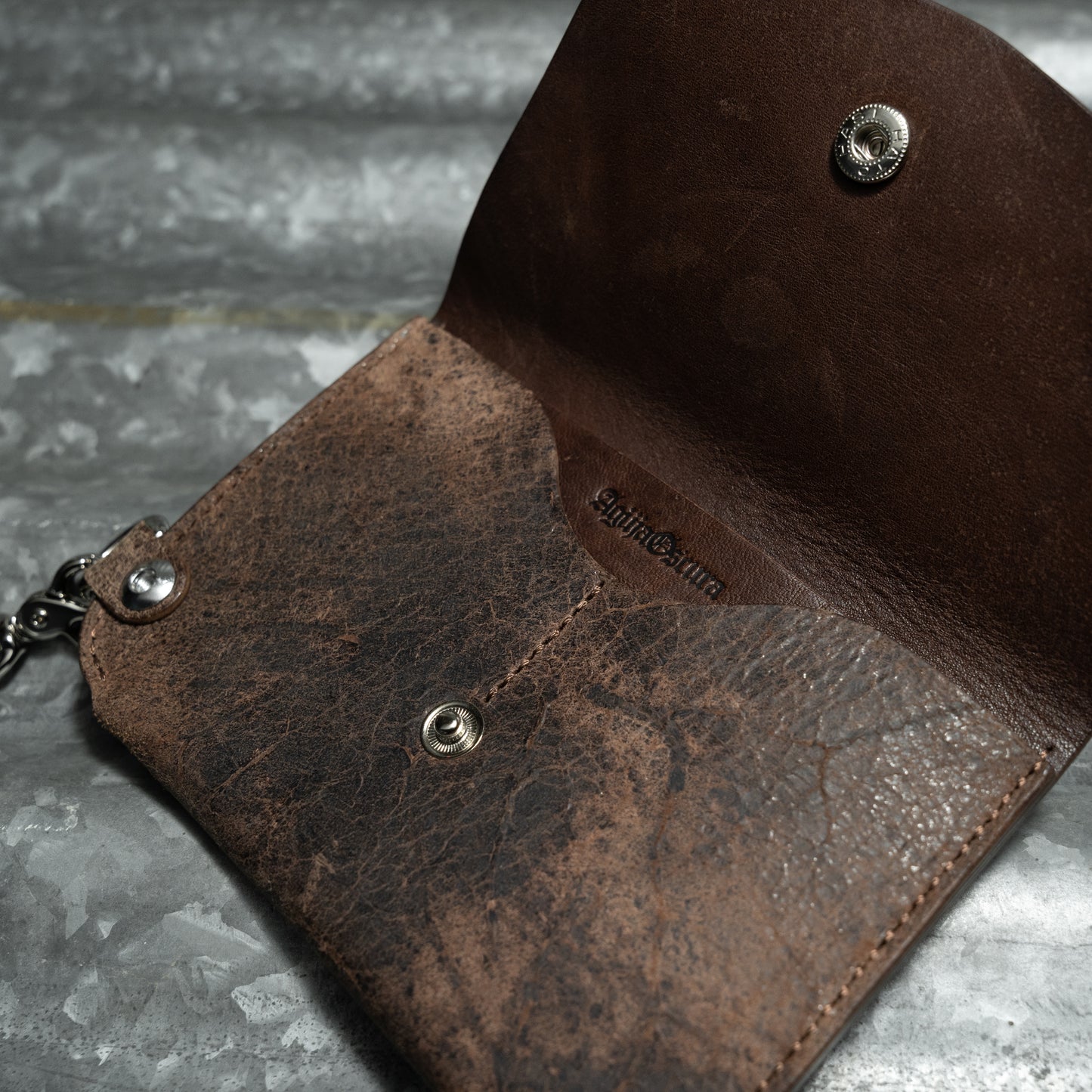 BIKER CHAIN WALLET (MARMO BROWN)
