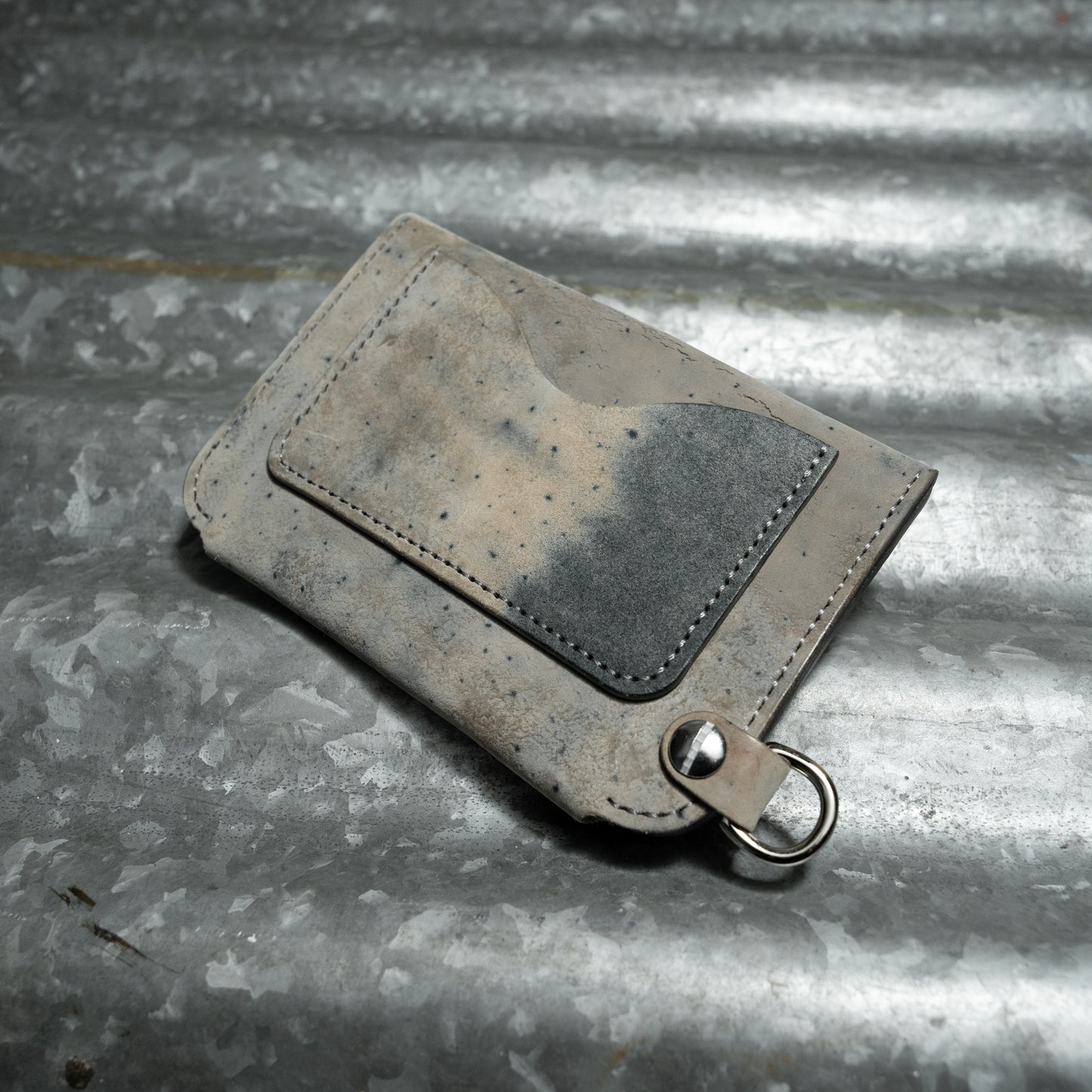 BIKER CHAIN WALLET (MARMO GREIGE)