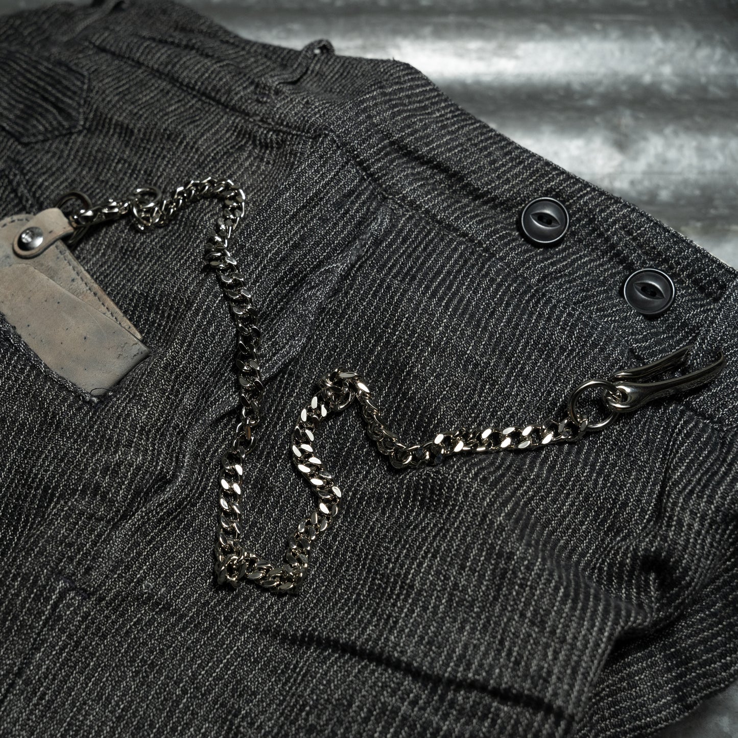 BIKER CHAIN WALLET (MARMO GREIGE)