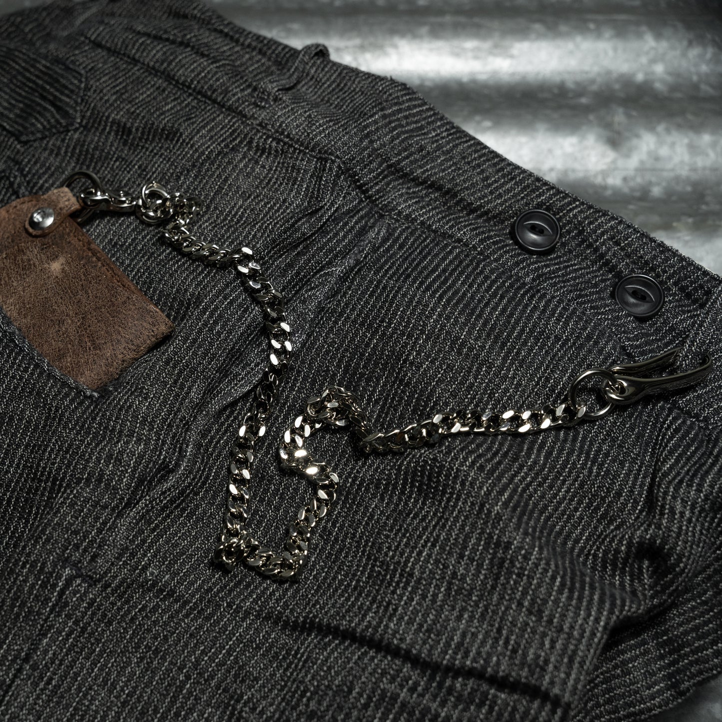 BIKER CHAIN WALLET (MARMO BROWN)