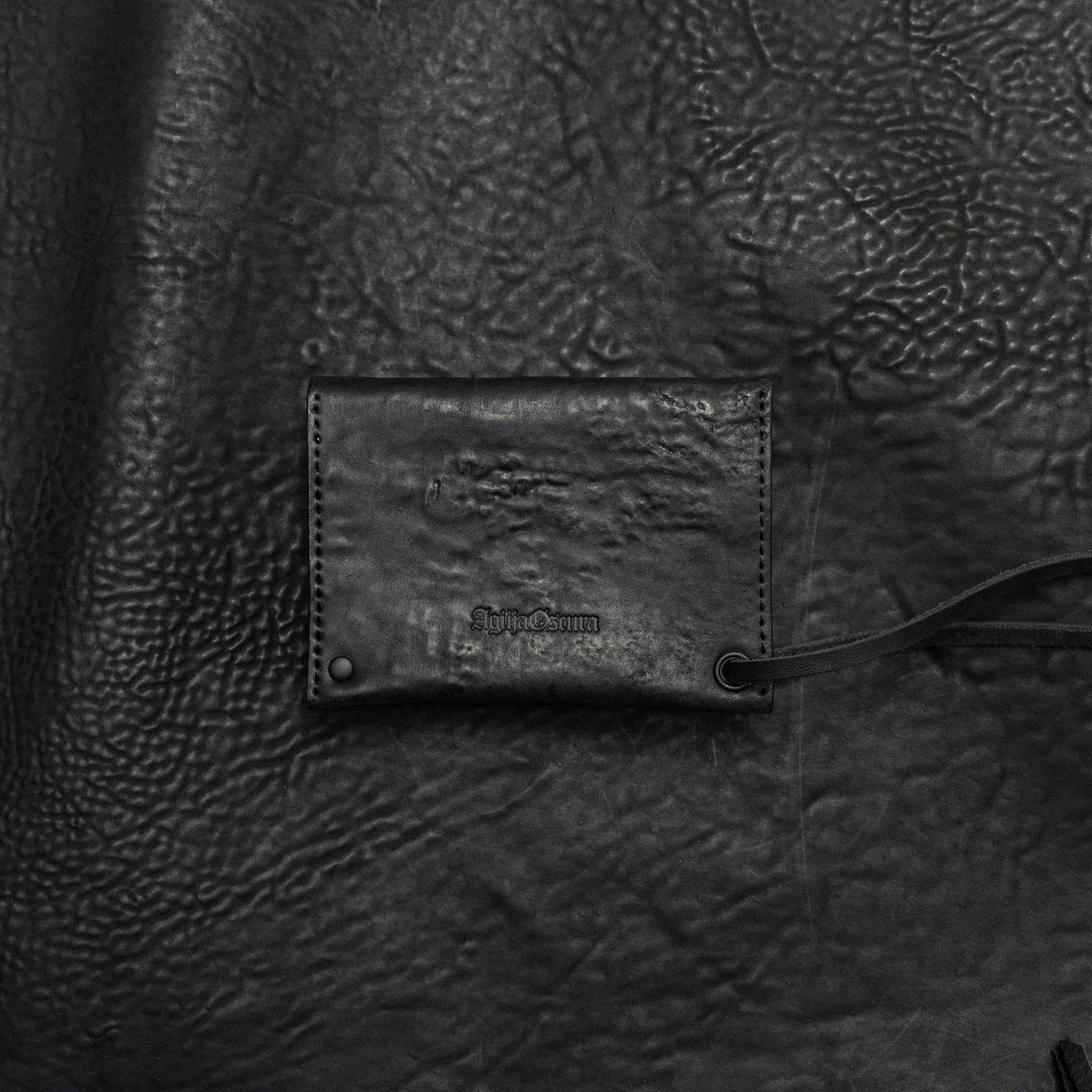 Cadena Cuero Card Holder (Reverse Culatta Black)