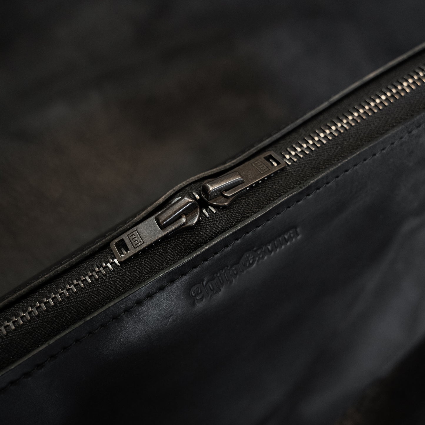 Everyday Zipper Pouch (Polished Horsehide Black)