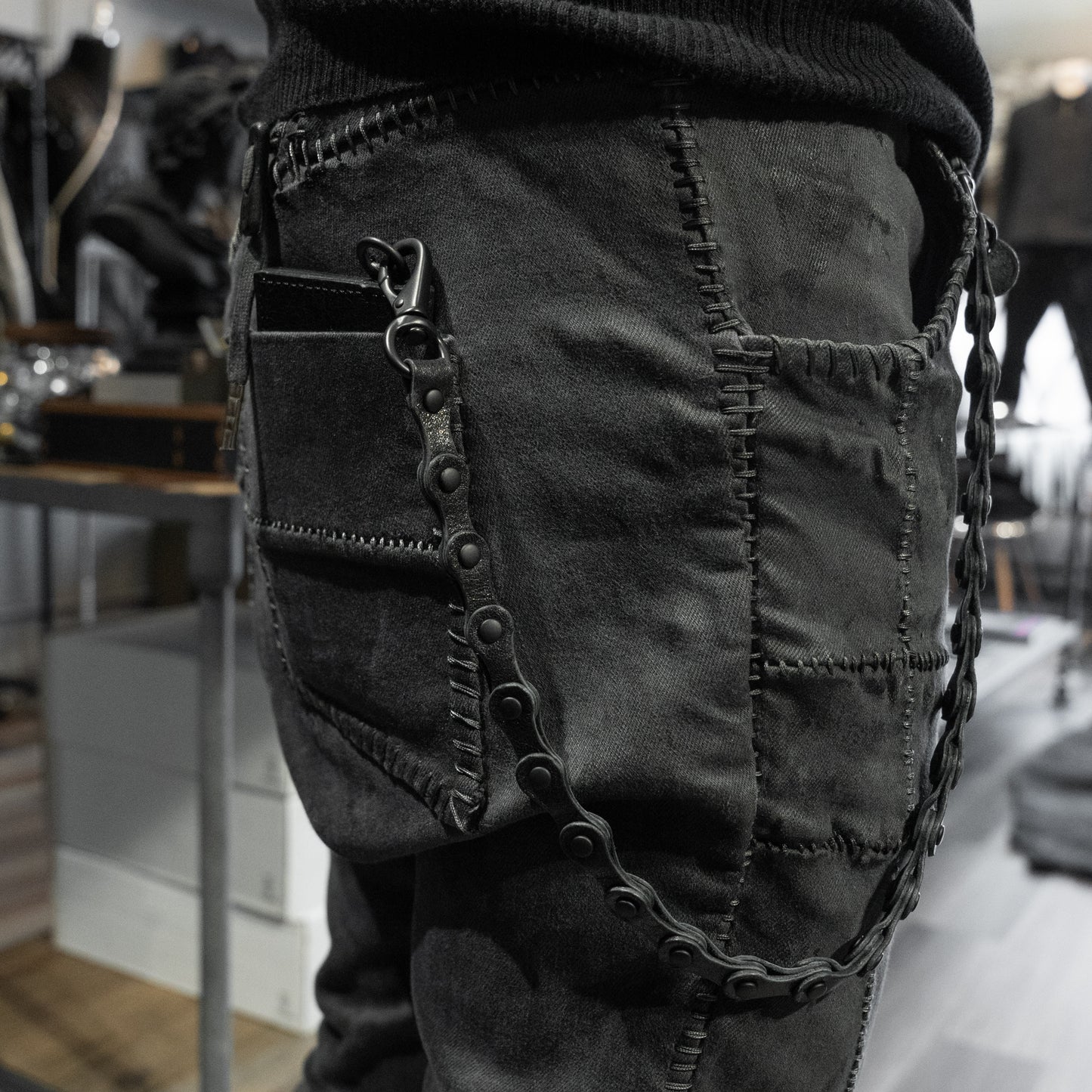Nexo Leather Bike Chain (Horween Horsehide Black)